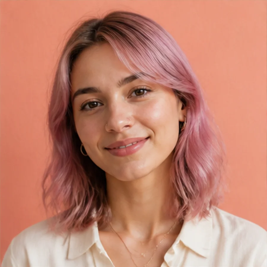 Bisexual woman profile portrait